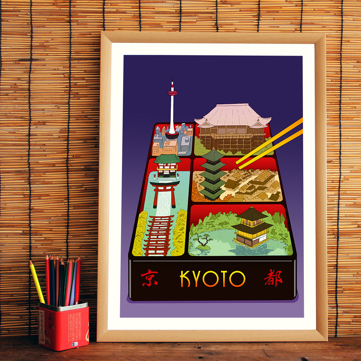 le studio bon, affiche bento, affiche japonaise, affiche Japon, poster japonais, affiche en japonais, affiche murale japon, boite a bento, bento japonais