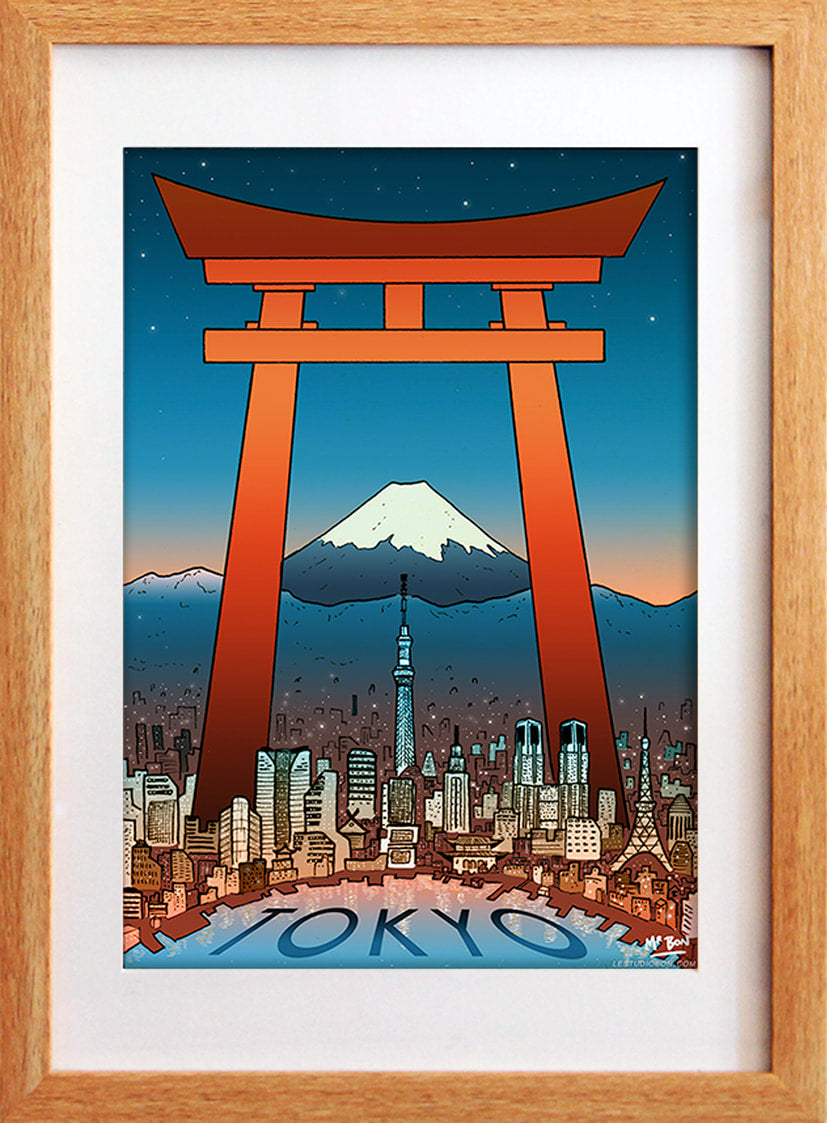 Poster Tokyo City, Voyage au Japon en affiches