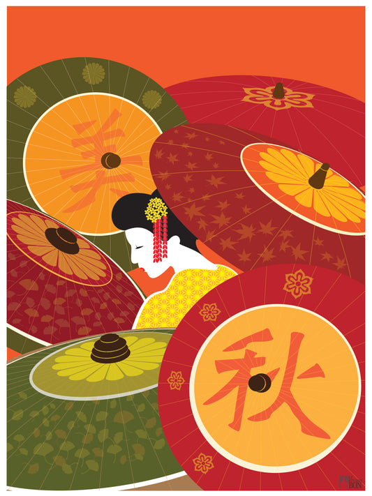 Geisha Autumn 秋の芸者