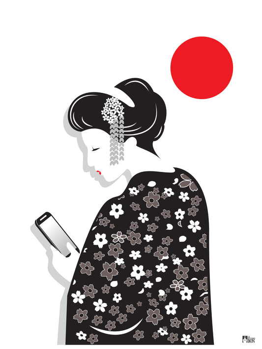 Geisha Phone (Noir & Blanc) 芸者