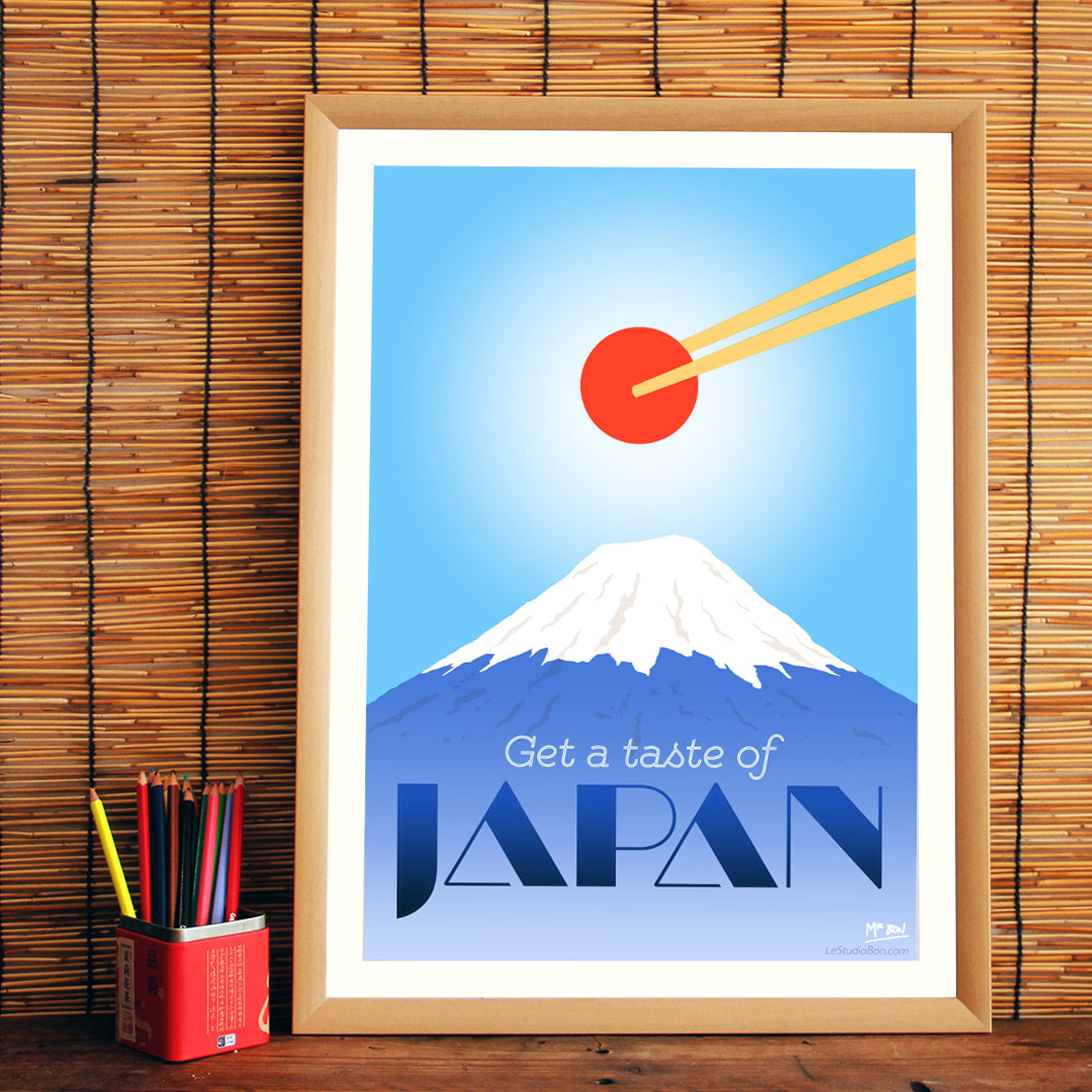 le studio bon, affiche japon, poster japon, affiche japonaise, poster japonais, cadeau japonais, get a taste of japan, illustration japonaise