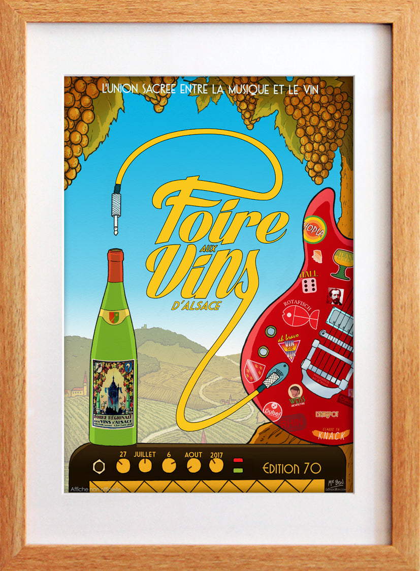 le studio bon, affiche colmar, affiche alsace, affiche france, poster colmar, poster alsace, poster france, affiche foire aux vins, affiche vin 